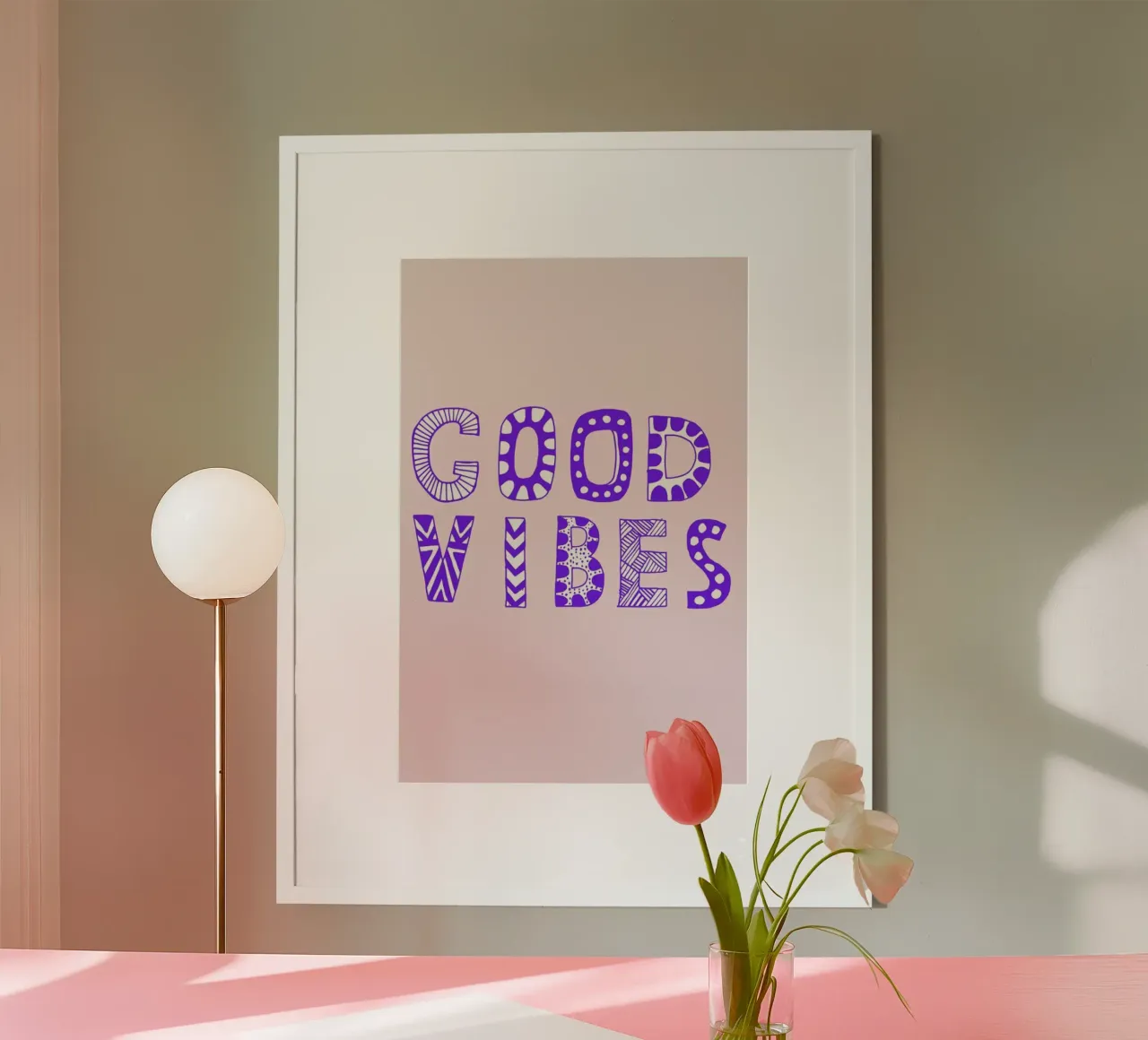 Good Vibes Pink poster da Vasare Nar