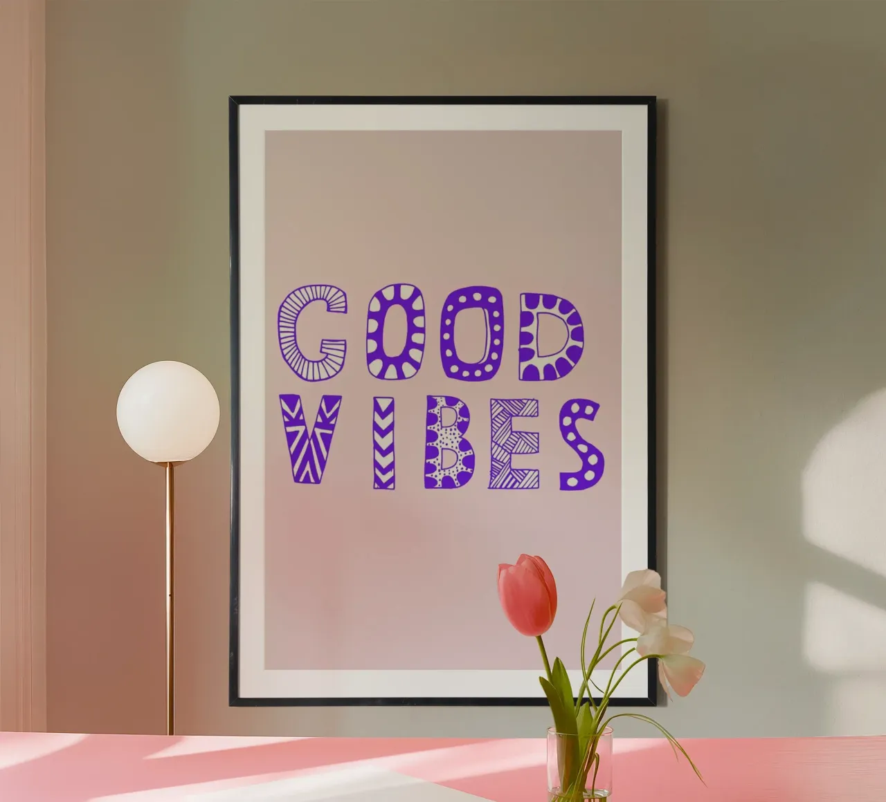 Good Vibes Pink poster da Vasare Nar