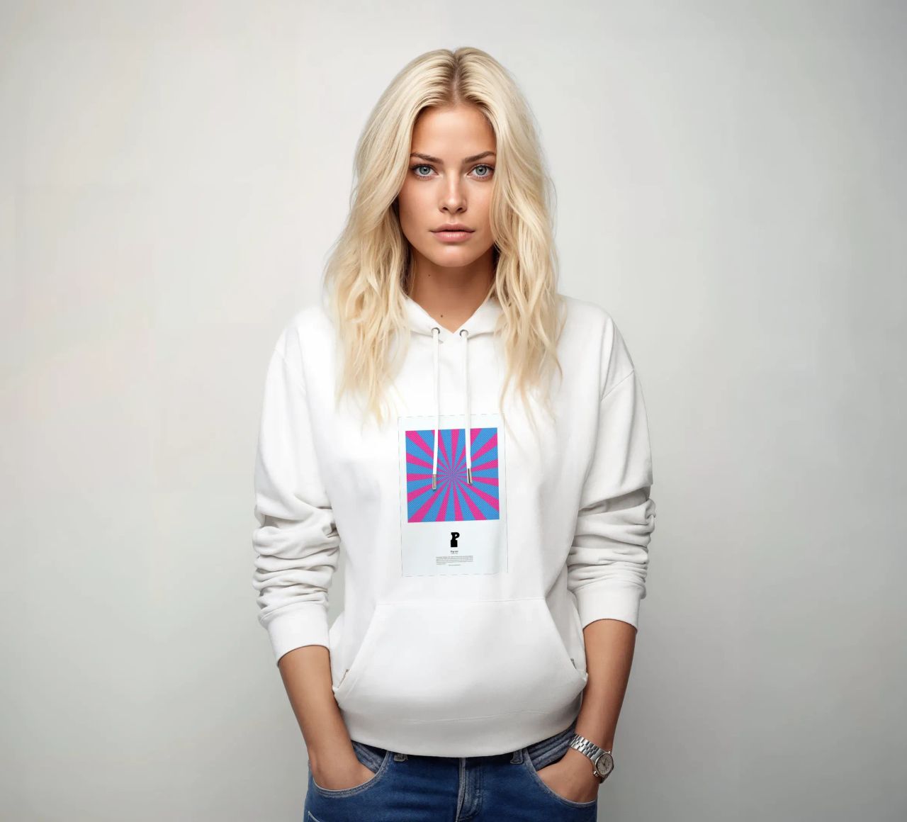 P - Pop Art felpa con cappuccio da The True Type