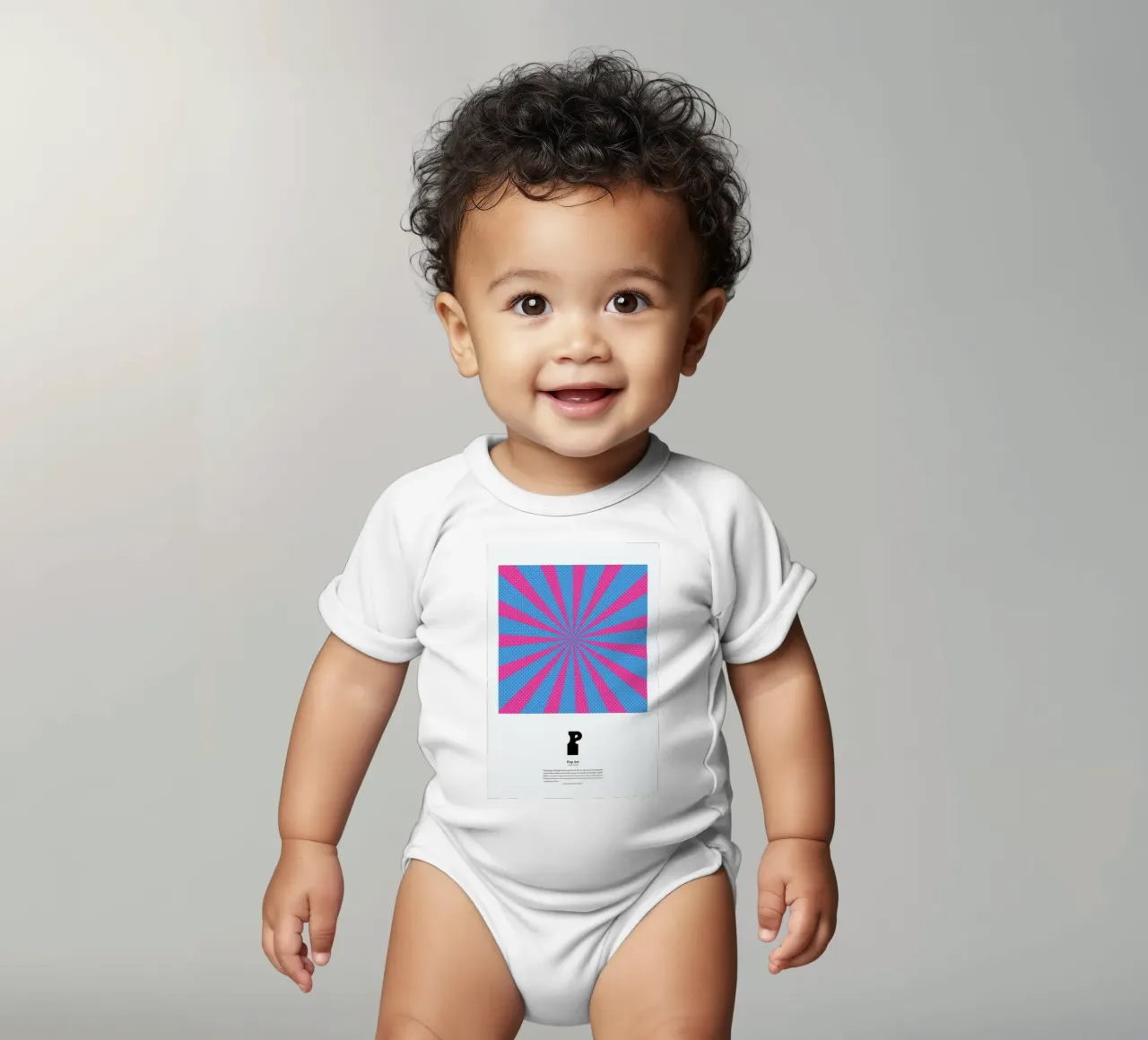 P - Pop Art body neonato maniche corte da The True Type