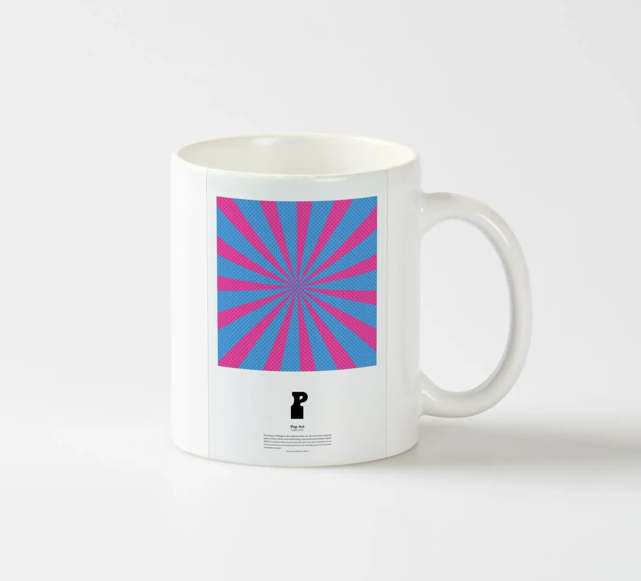P - Pop Art tazza in ceramica da The True Type