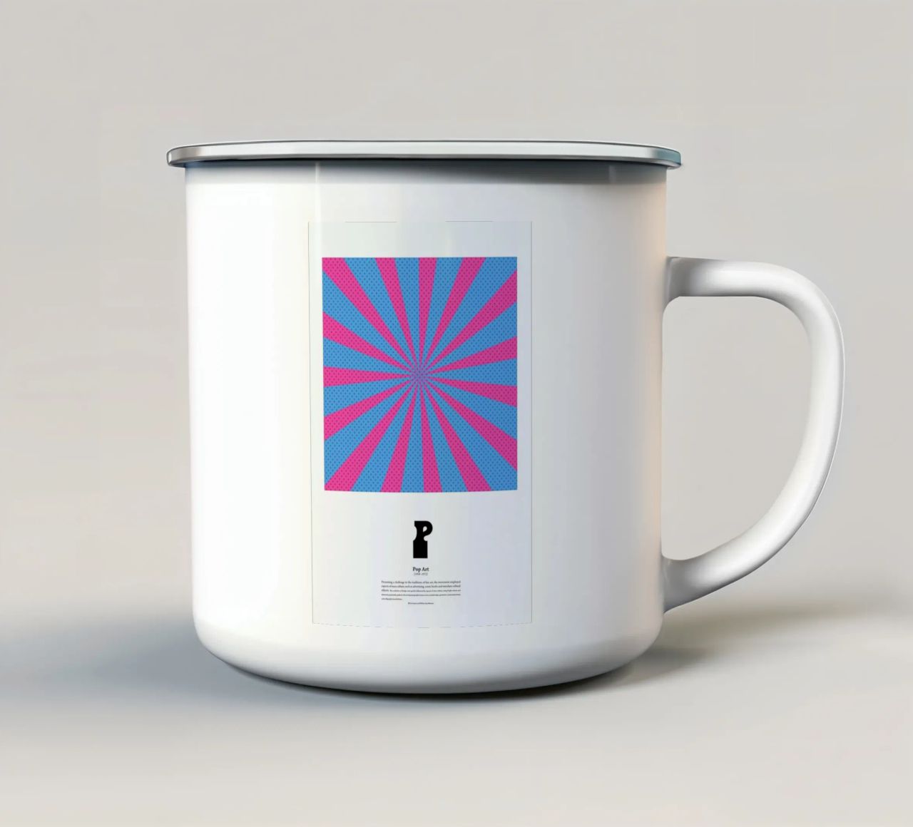 P - Pop Art tazza in smalto da The True Type