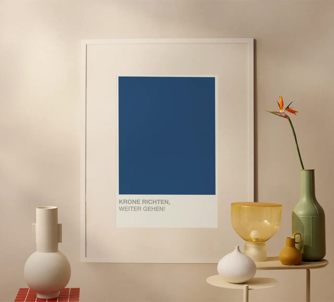 Launig 08 Poster mit Aluminium Rahmen von UN-TYPISCH