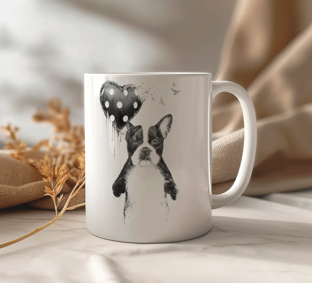 My Heart Goes Boom tazza in ceramica da Balazs Solti