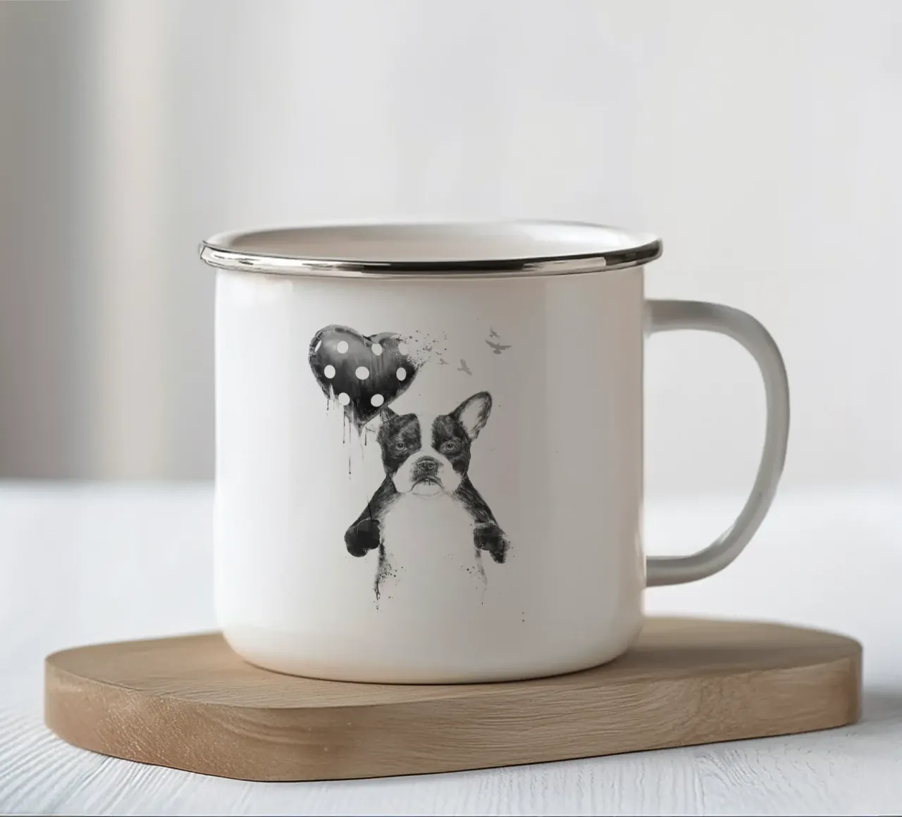My Heart Goes Boom tazza in smalto da Balazs Solti
