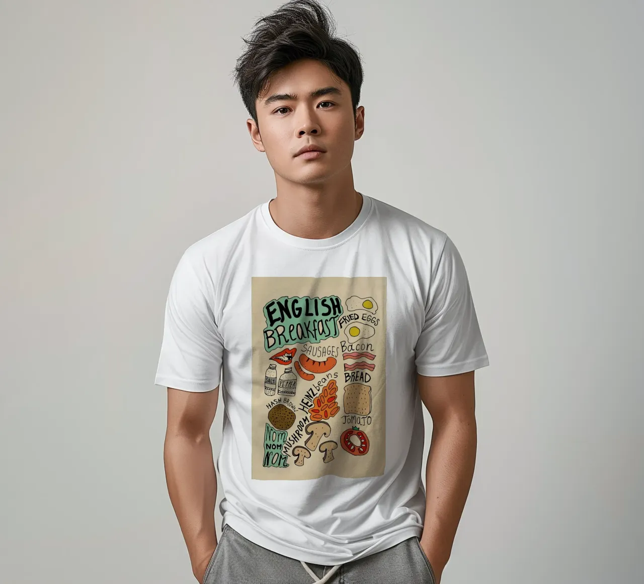English Breakfast t-shirt by Vasare Nar