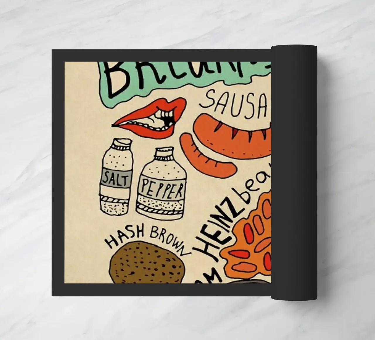 English Breakfast doormat by Vasare Nar