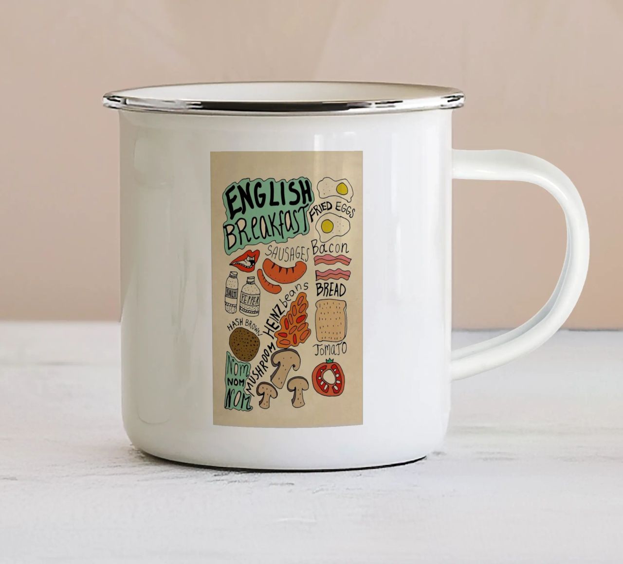 English Breakfast tazza in smalto da Vasare Nar