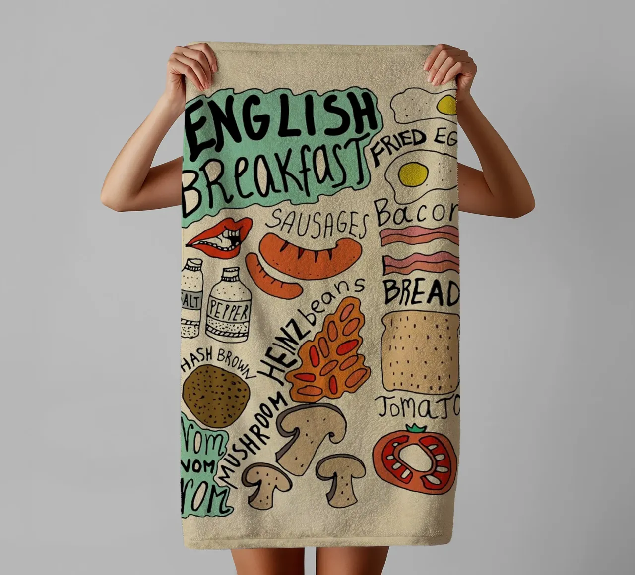 English Breakfast Handtuch von Vasare Nar