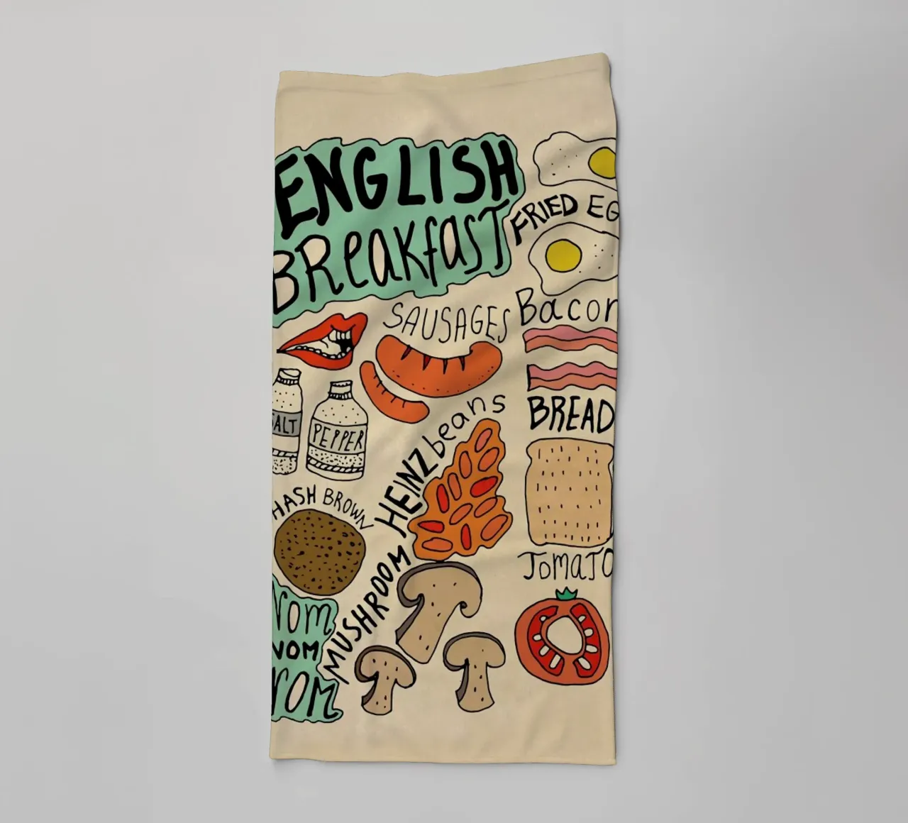 English Breakfast Handtuch von Vasare Nar