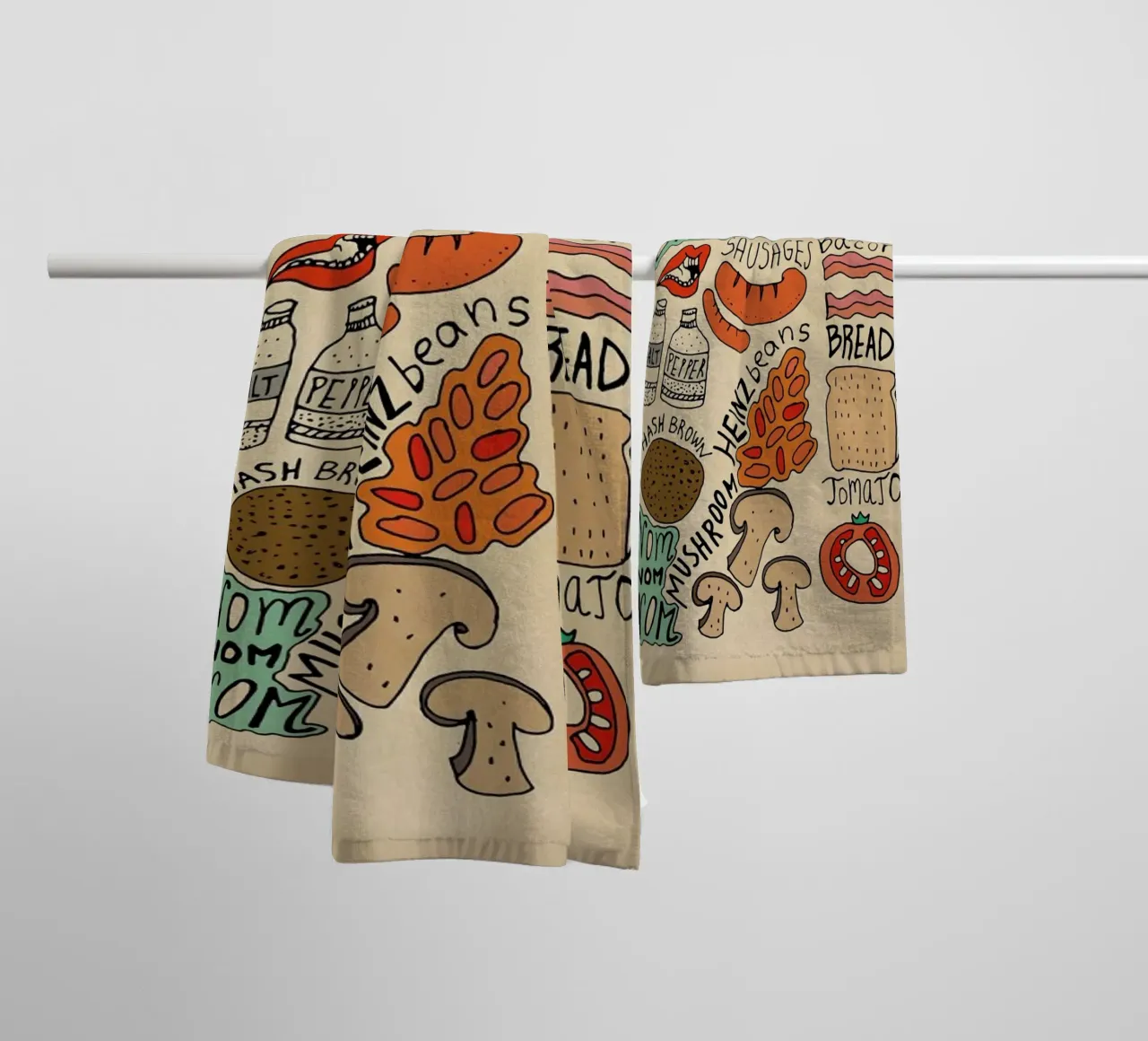 English Breakfast Handtuch von Vasare Nar