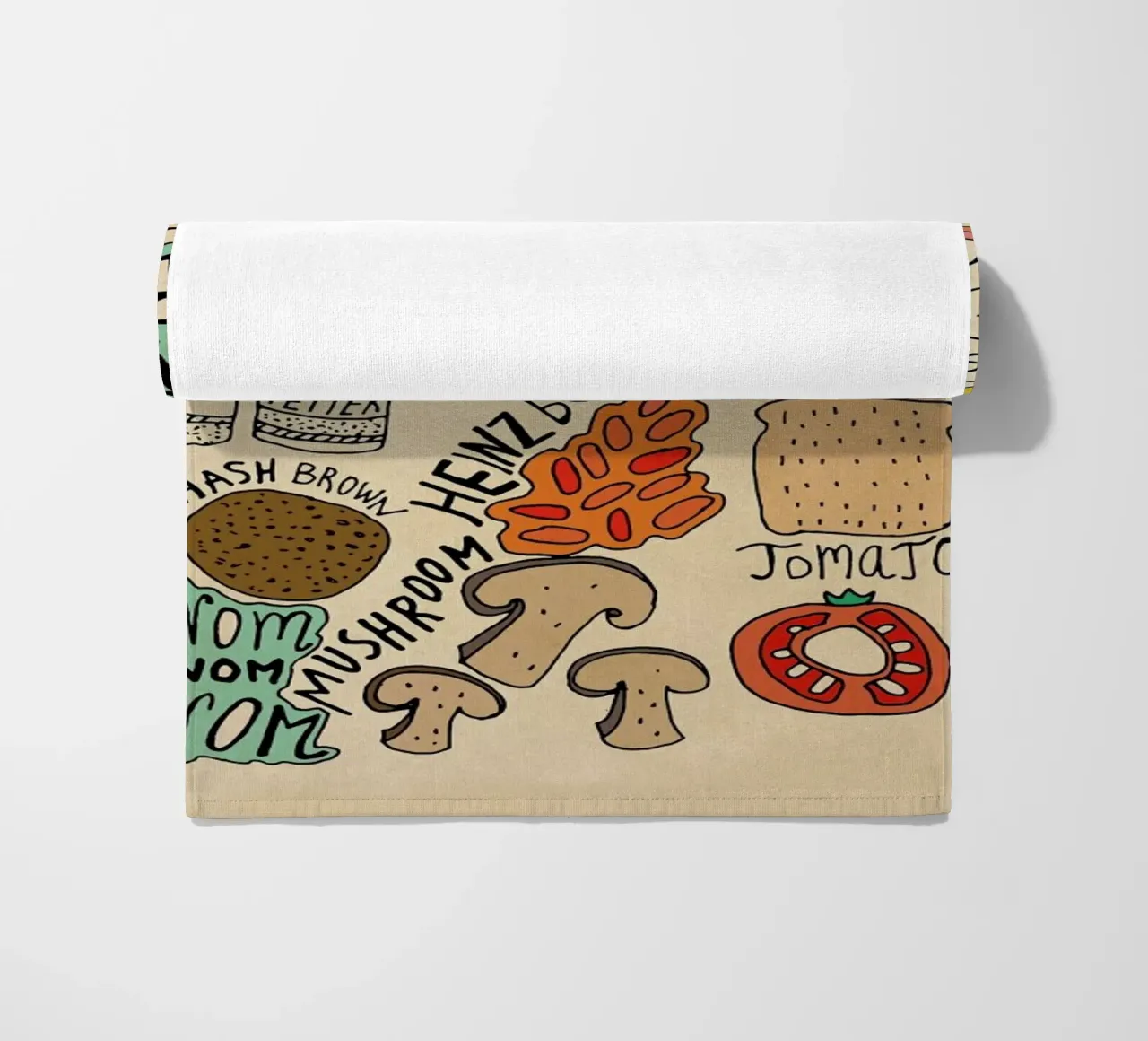 English Breakfast beach towel by Vasare Nar