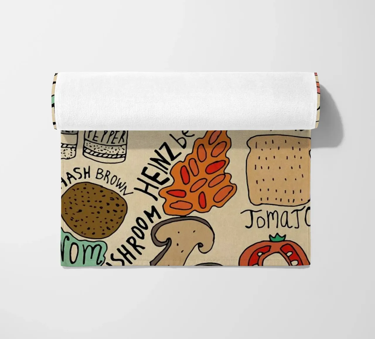 English Breakfast beach towel by Vasare Nar
