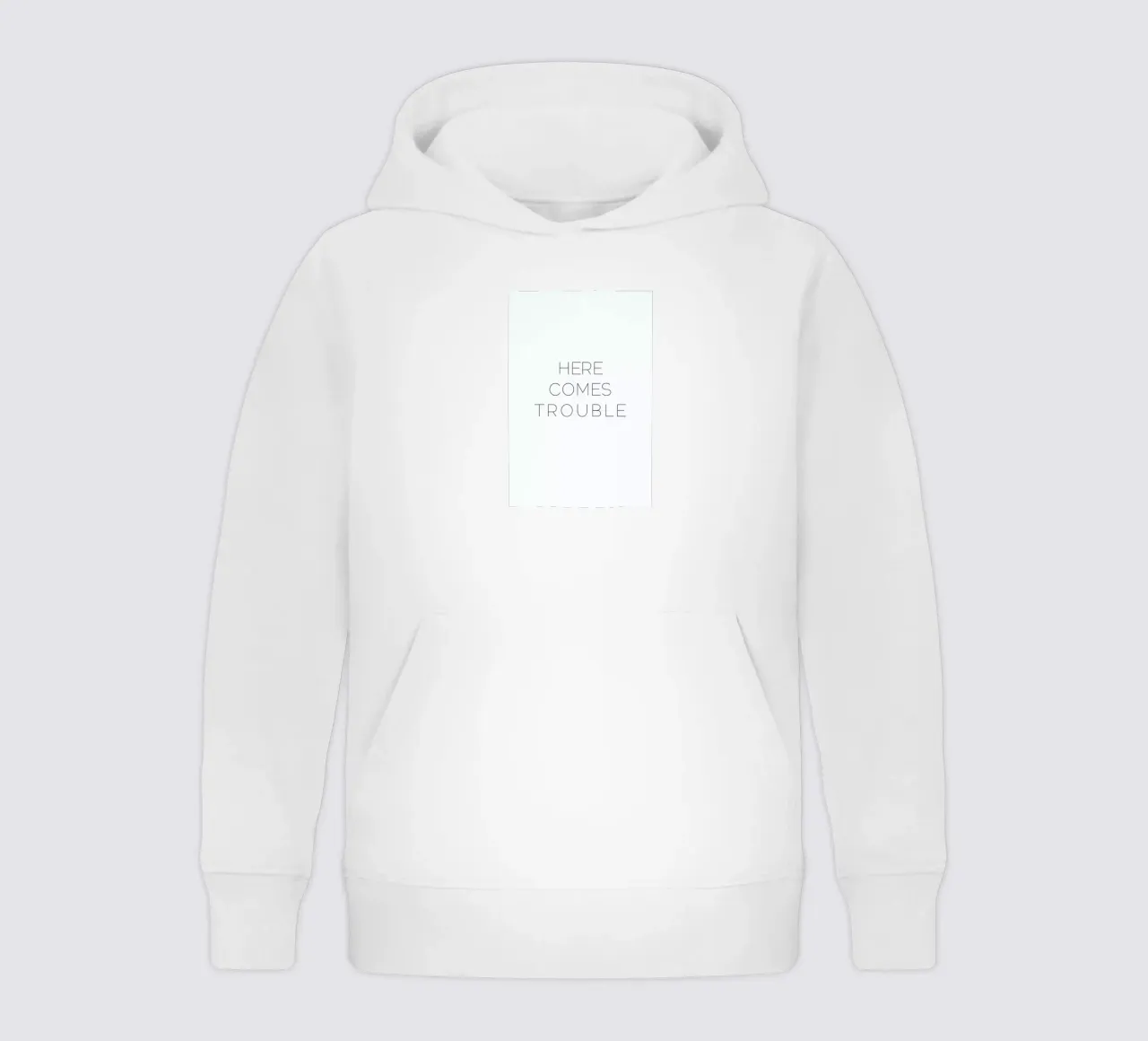 Trouble felpa bambino con cappuccio da Leah Flores