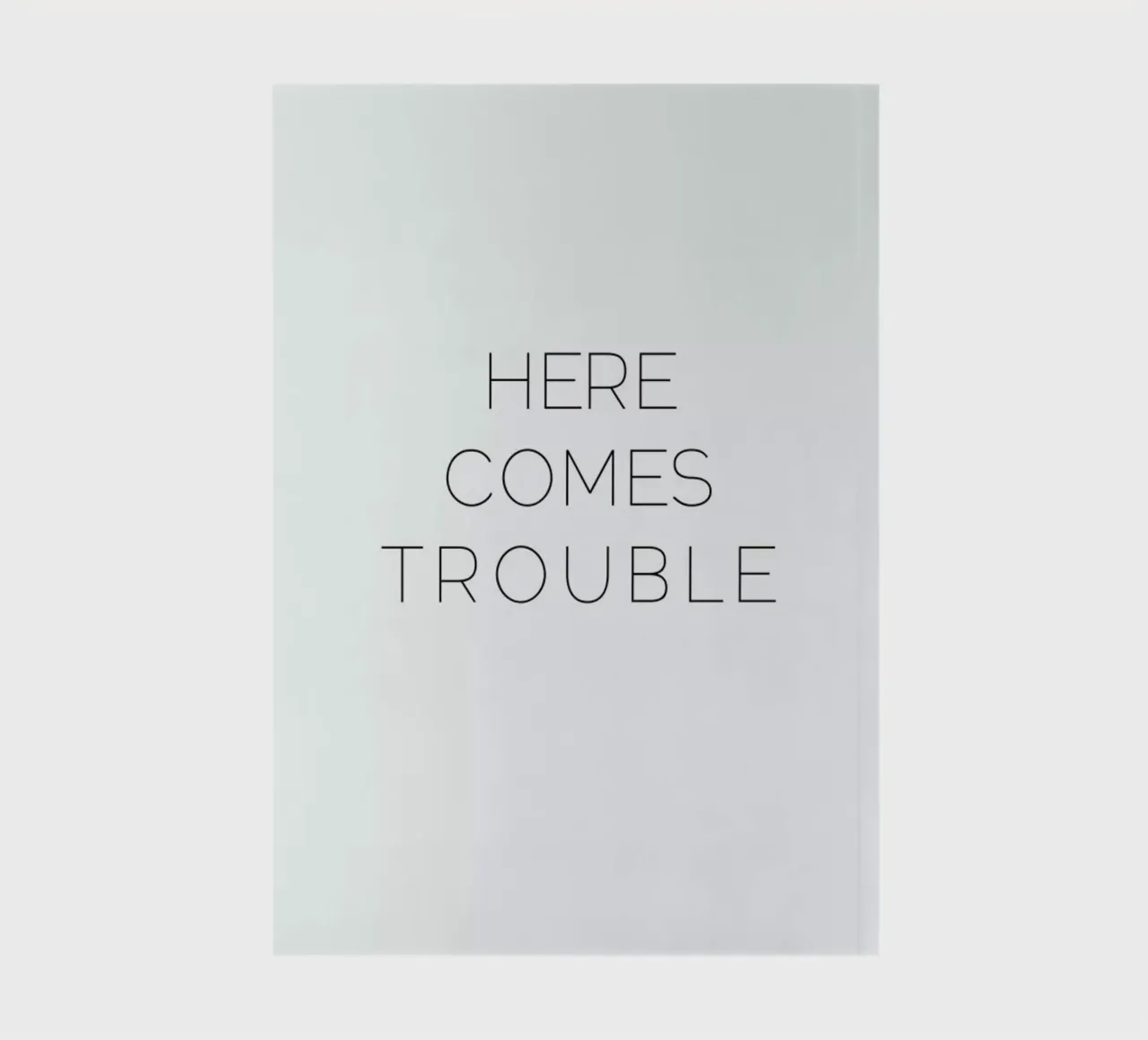 Trouble notebook by Leah Flores