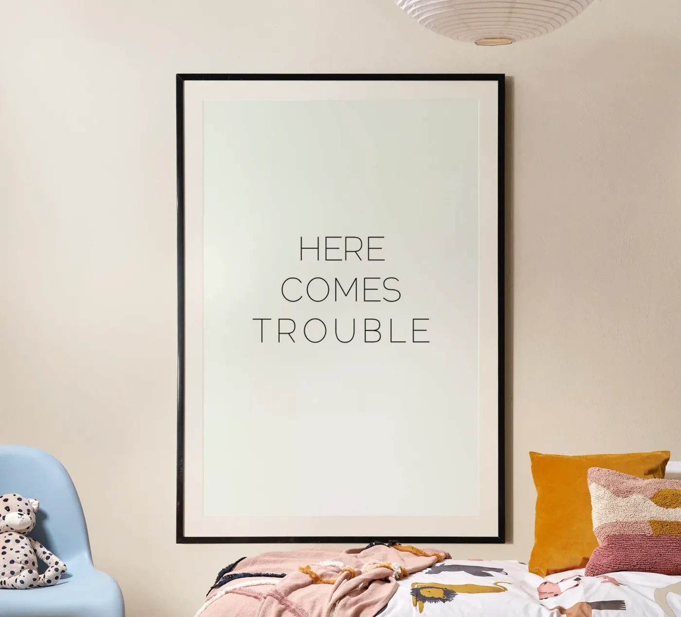 Trouble poster van Leah Flores