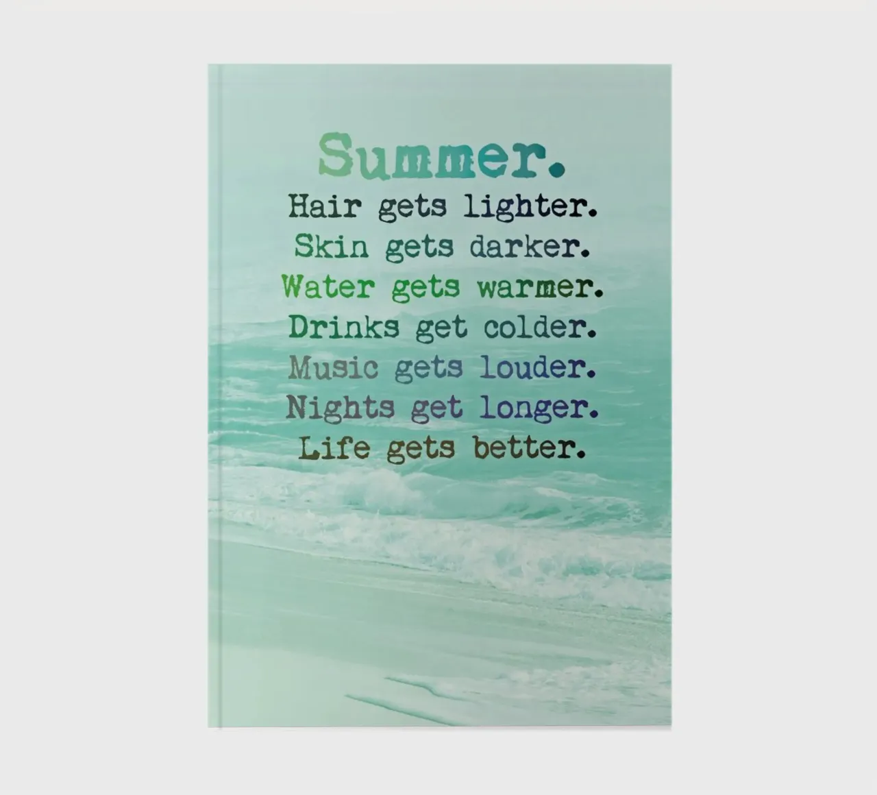 Summer Vibes notebook by Monika Strigel
