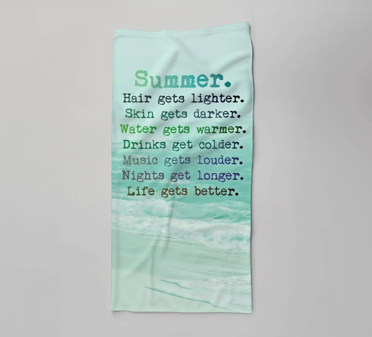 Summer Vibes towel by Monika Strigel