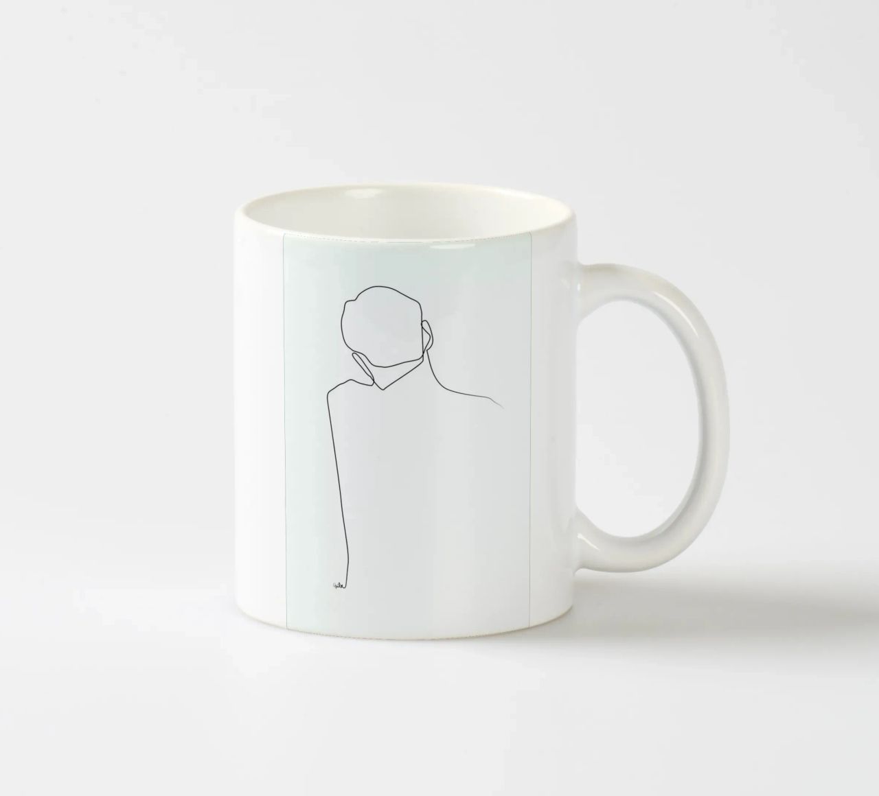Back Line tazza in ceramica da Quibe