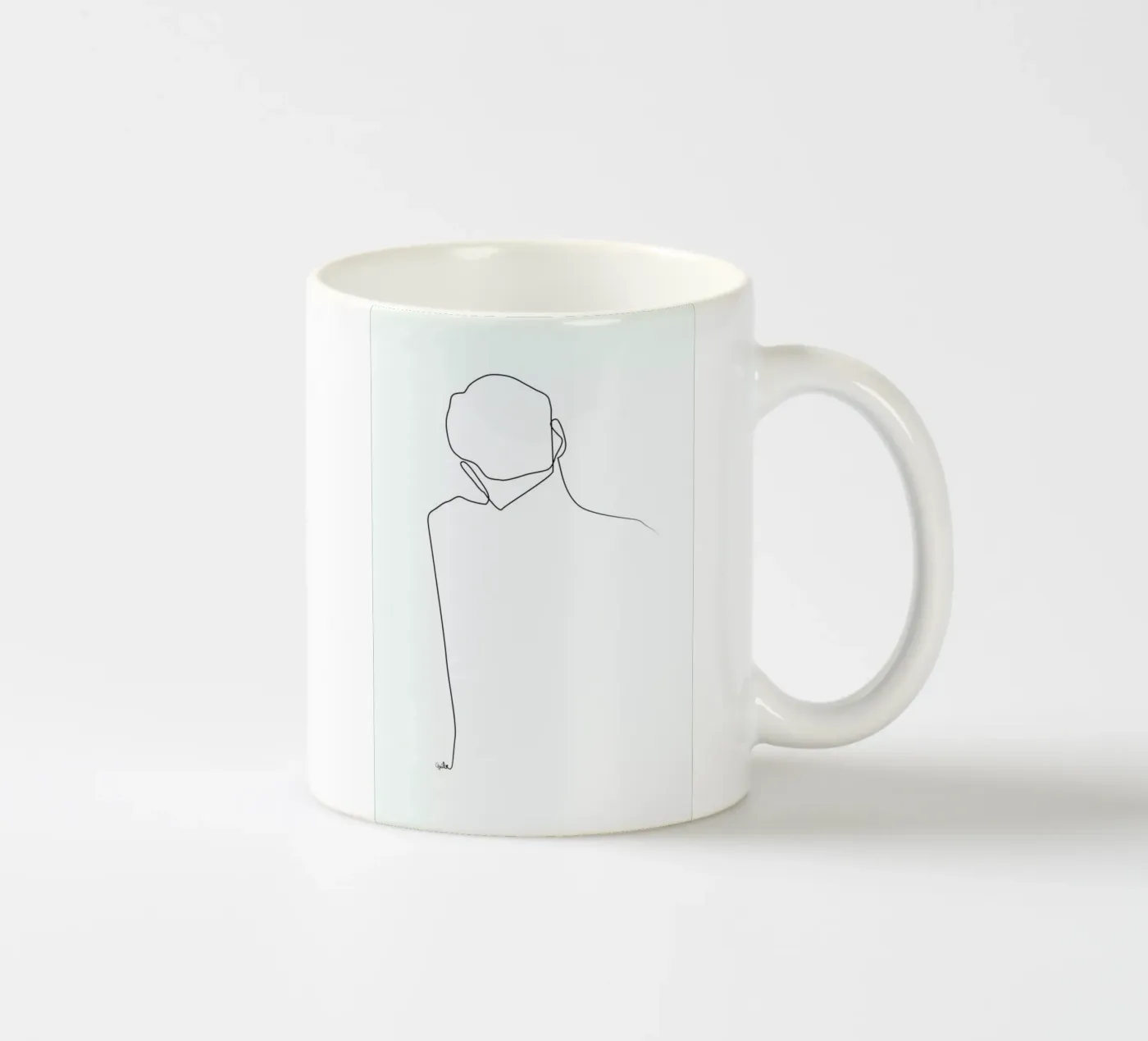 Back Line ceramic mug by Quibe