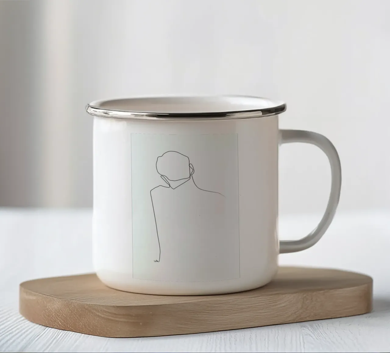 Back Line mug en émail de Quibe