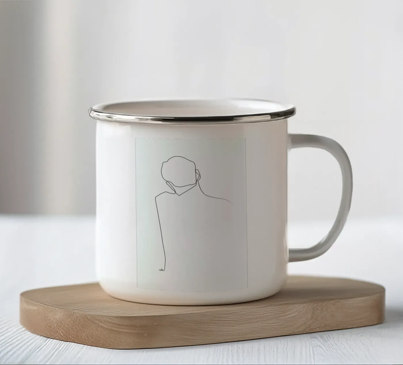 Back Line tazza in smalto da Quibe