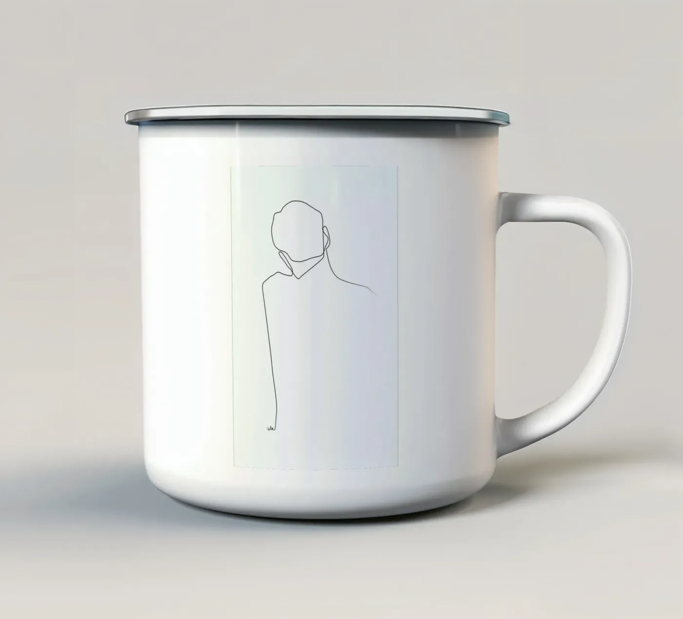 Back Line tazza in smalto da Quibe