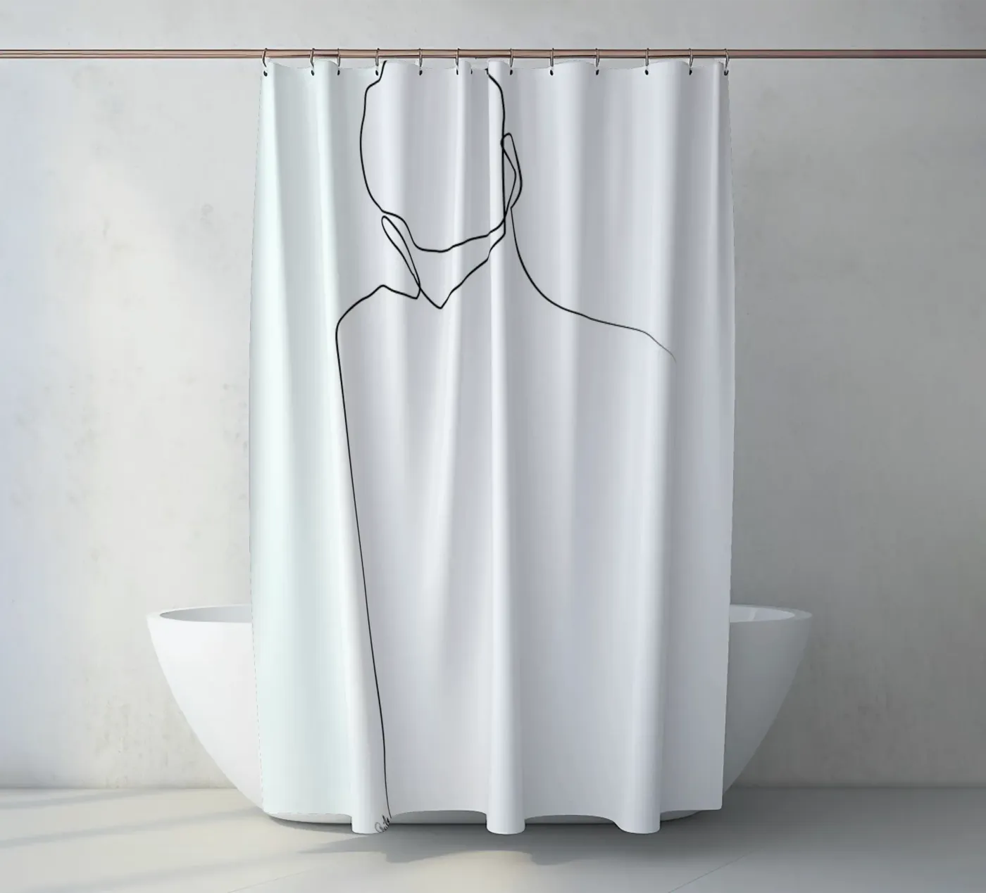 Back Line Duschvorhang von Quibe