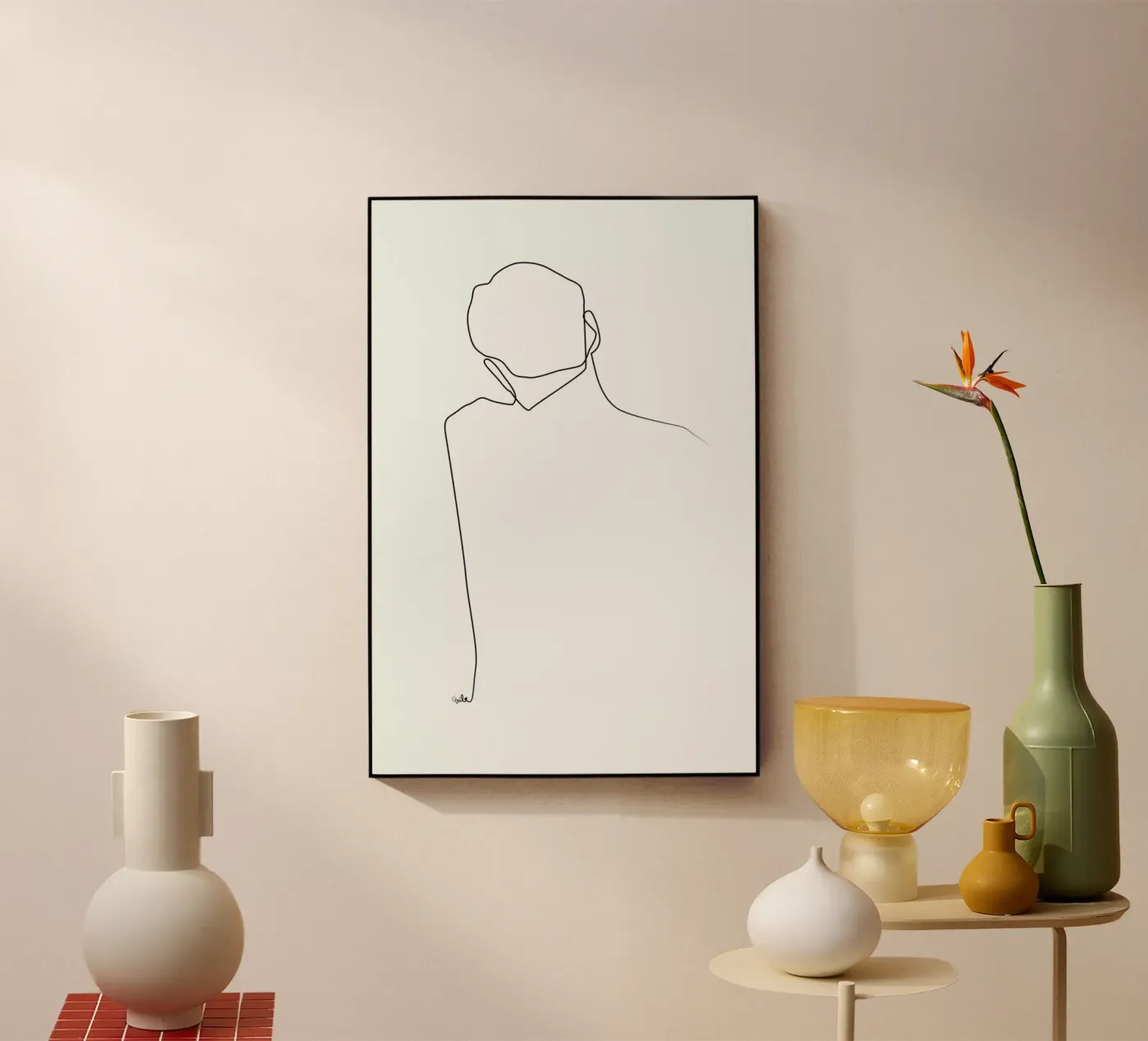 Back Line Acryl-Glas von Quibe