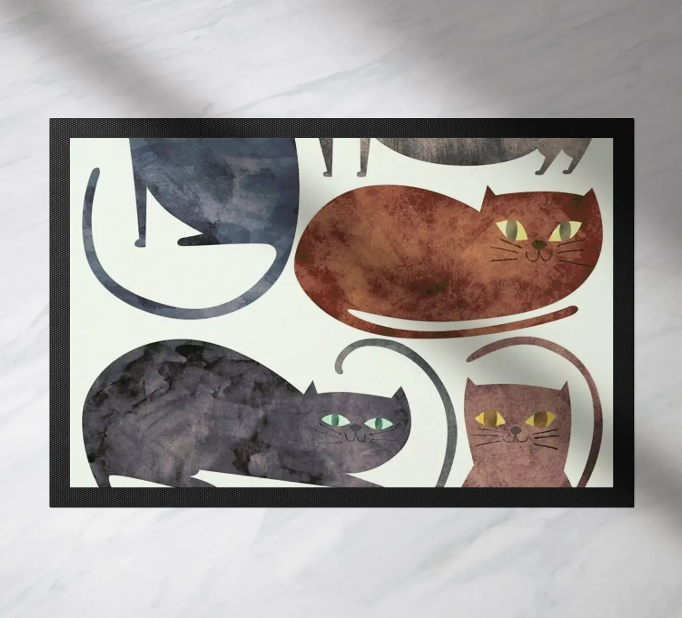 Cats doormat by Tracie Andrews