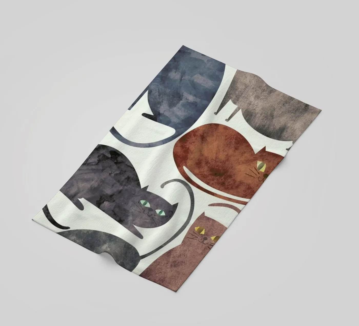 Cats beach towel by Tracie Andrews