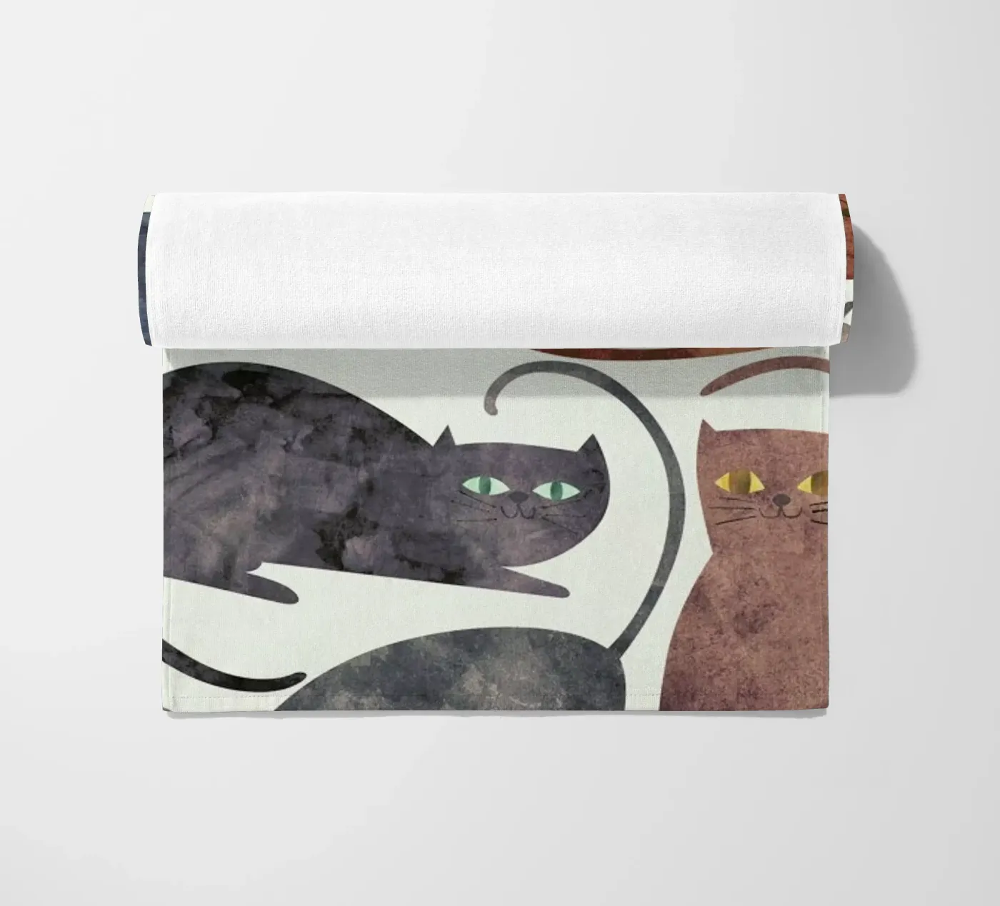Cats beach towel by Tracie Andrews