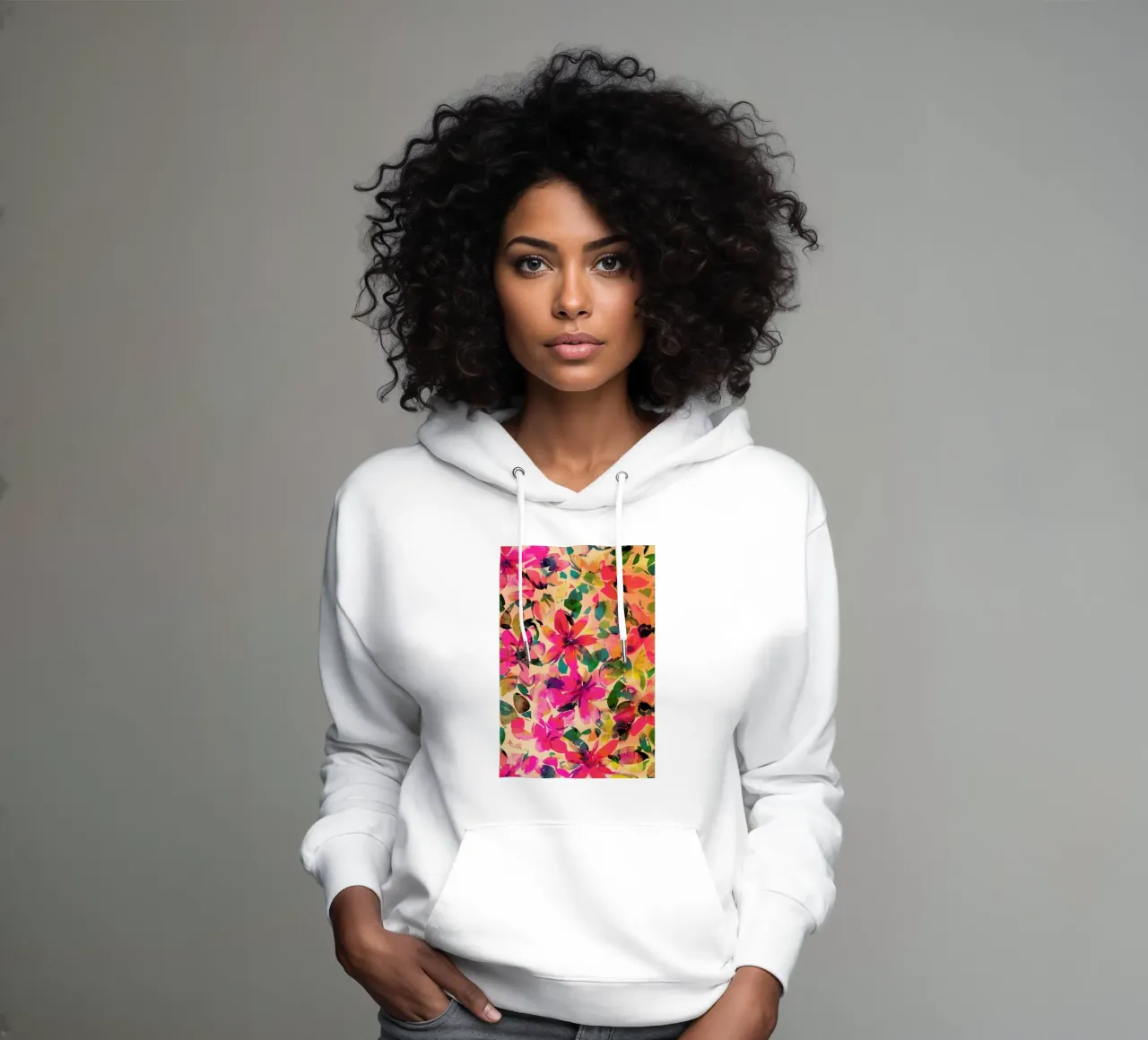 Helena Floral felpa con cappuccio da Amy Sia