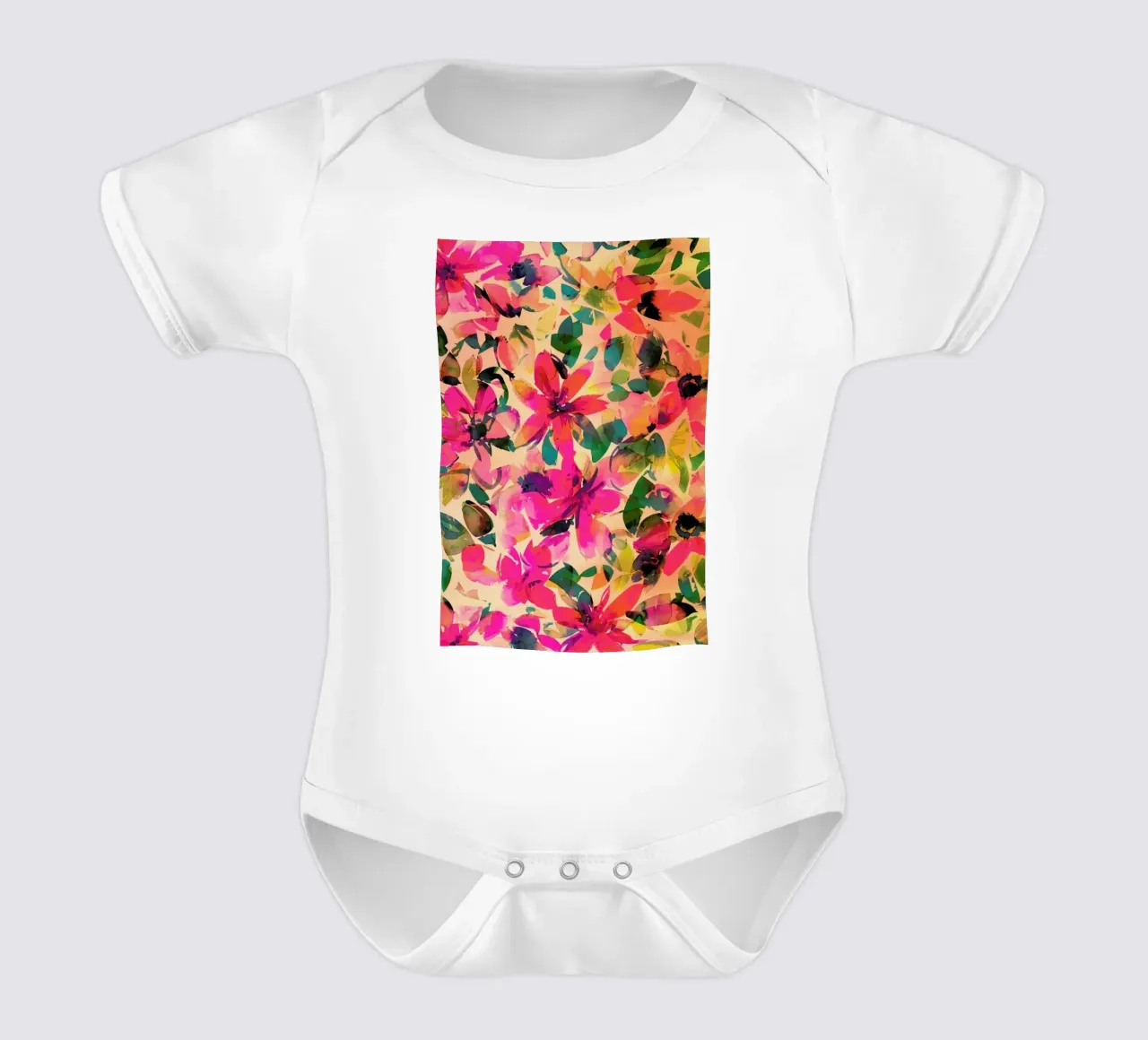 Helena Floral body neonato maniche corte da Amy Sia