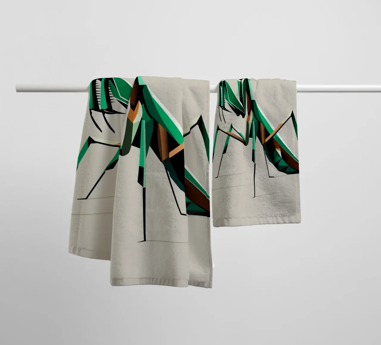 Praying mantis - A masterpiece of nature towel by namosh