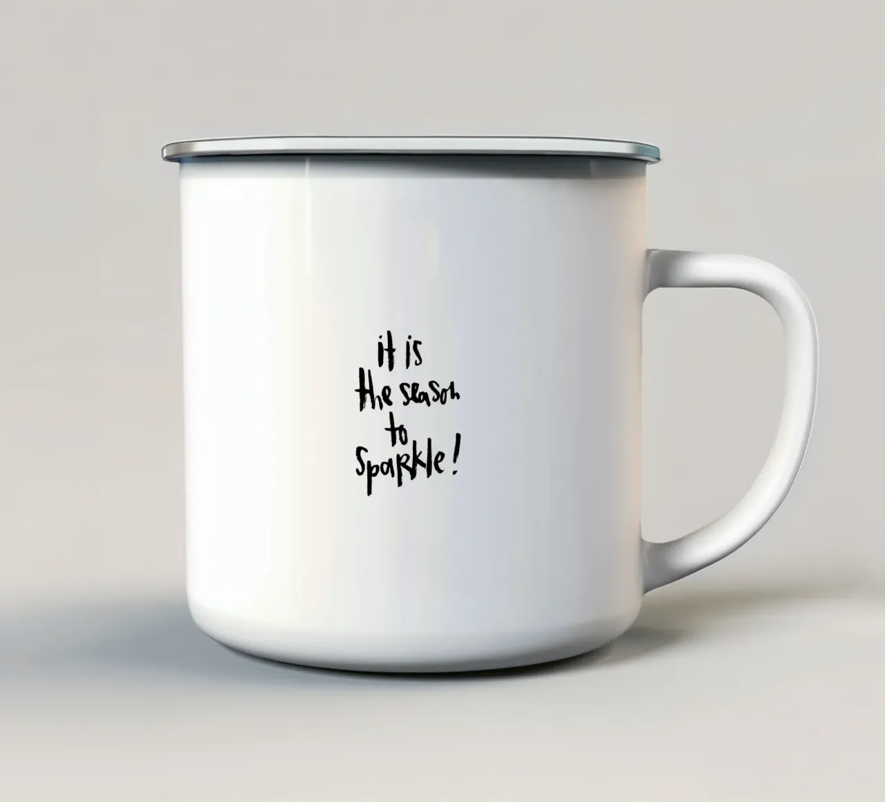 The Season to Sparkle tazza in smalto da Brushmeetspaper