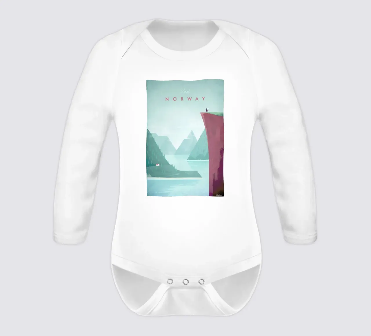 Norway long-sleeve baby romper by Henry Rivers