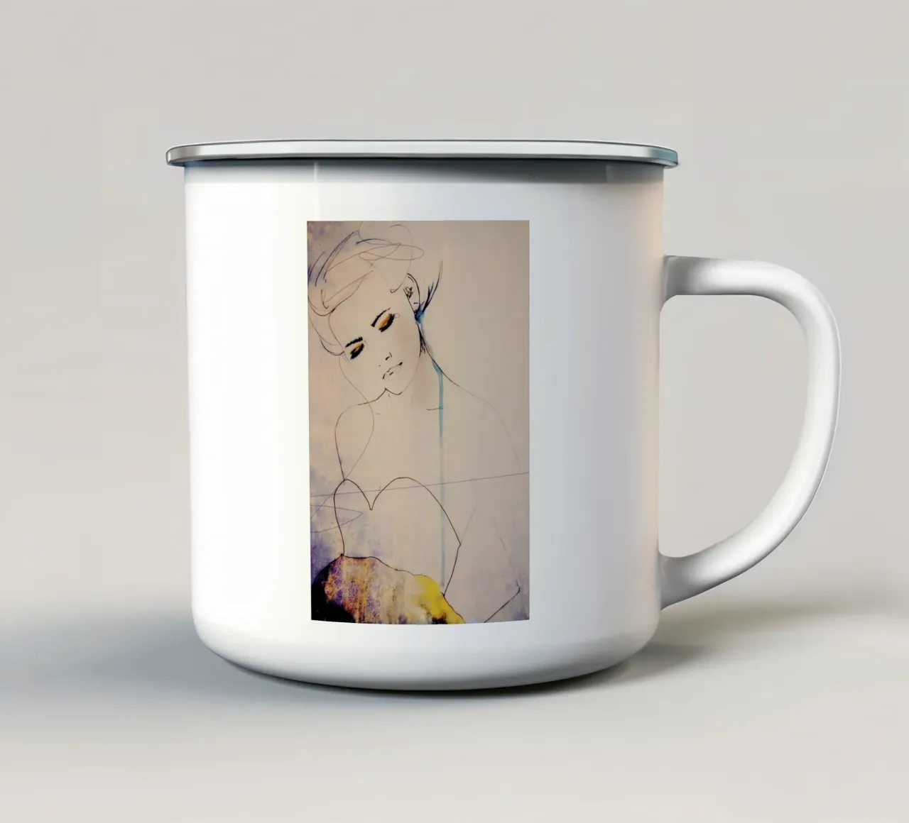 Abstractions Aside tazza in smalto da Leigh Viner