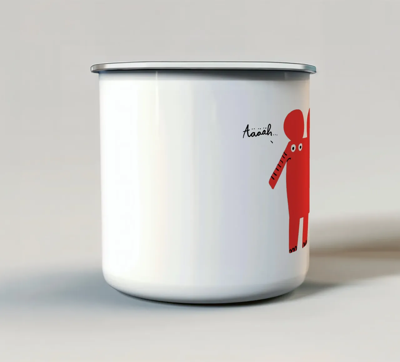 Elefant Emaille Tasse von aucontraire