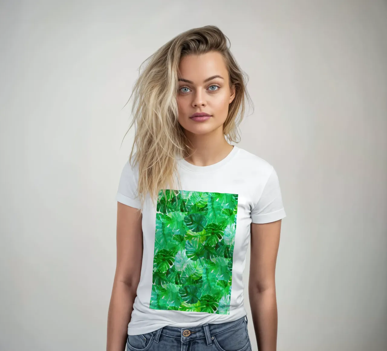 Welcome to the Jungle women's fitted t-shirt by Amy Sia