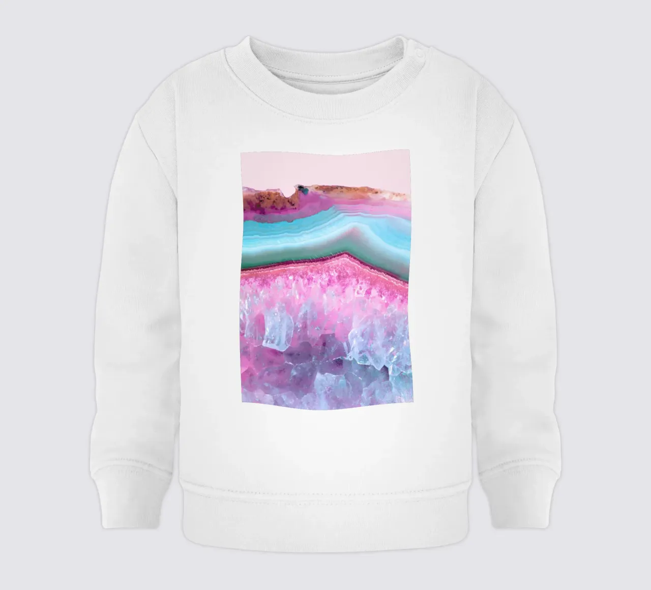 Rose Quartz and Serenity Agate felpa neonato da cafelab