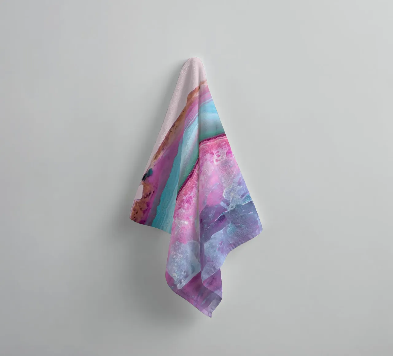 Rose Quartz and Serenity Agate asciugamano da bagno da cafelab