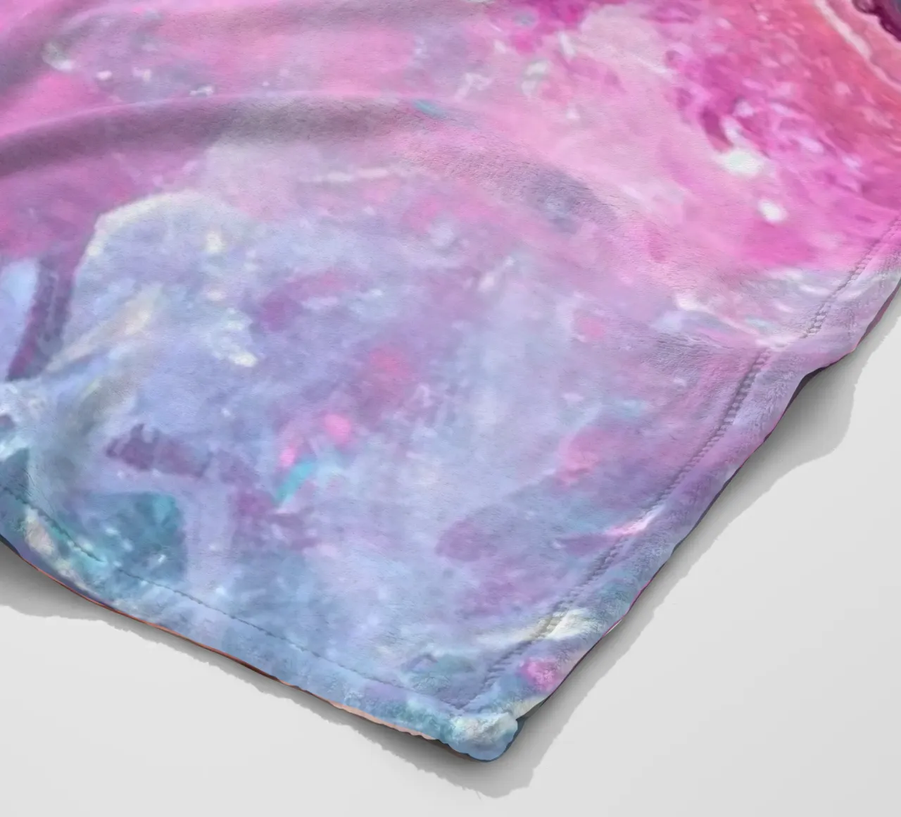 Rose Quartz and Serenity Agate coperta in pile da cafelab