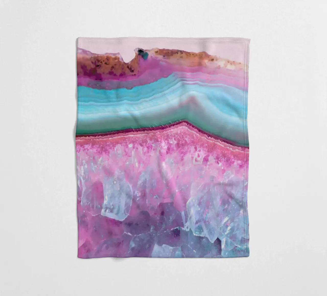 Rose Quartz and Serenity Agate coperta in pile da cafelab