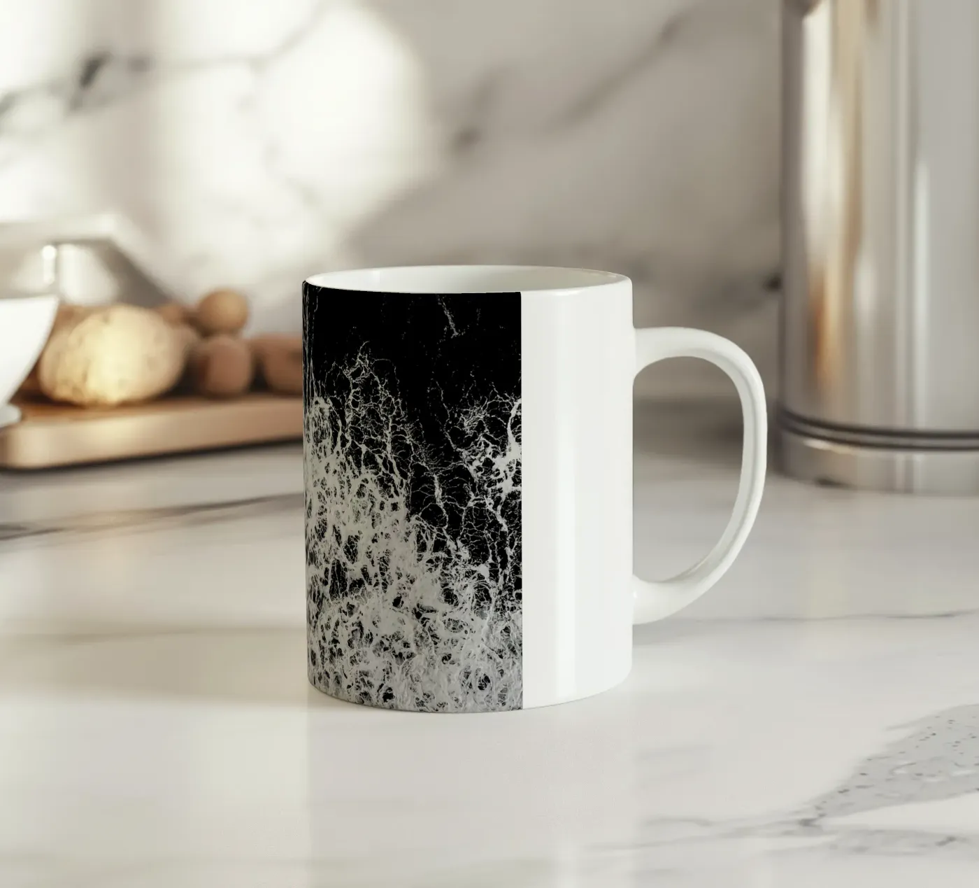 Waves ceramic mug by Chris Abatzis