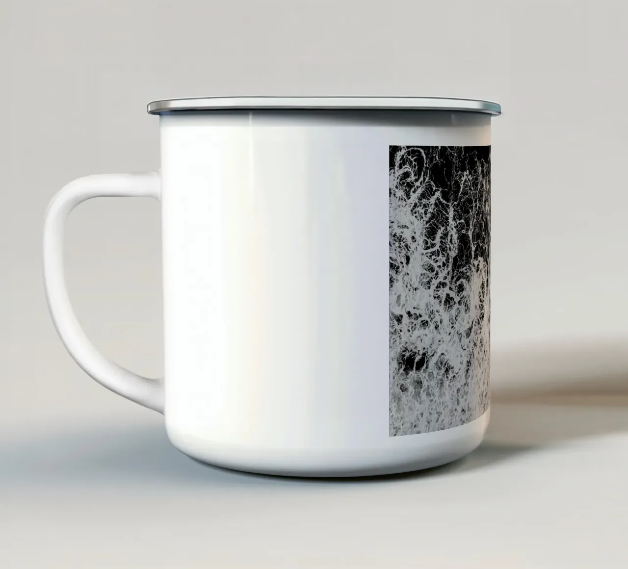 Waves enamel mug by Chris Abatzis