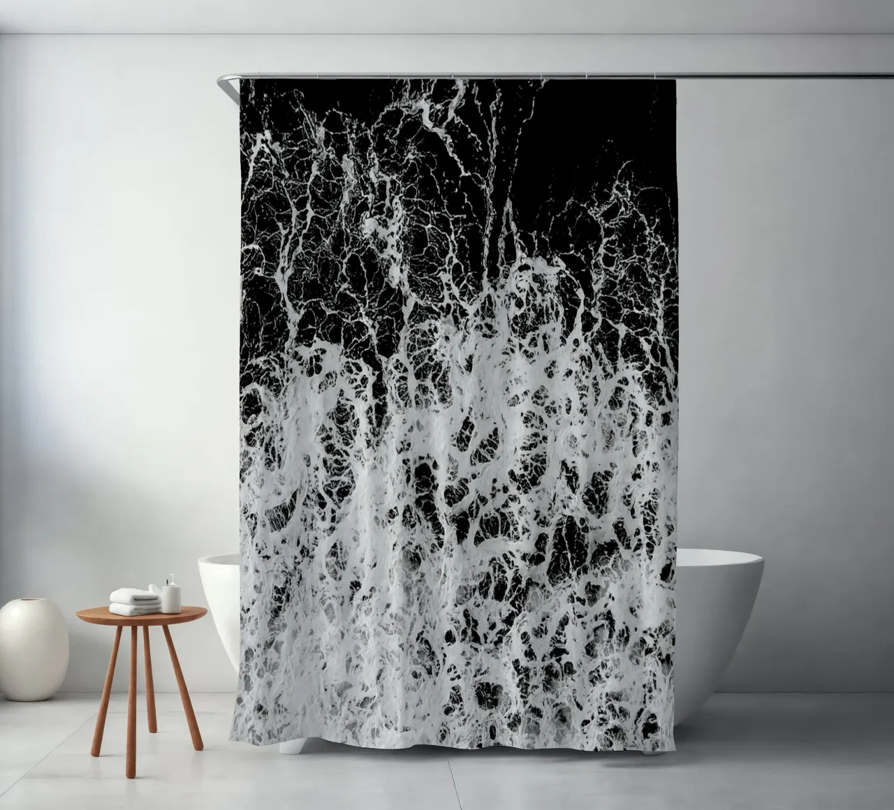 Waves Duschvorhang von Chris Abatzis