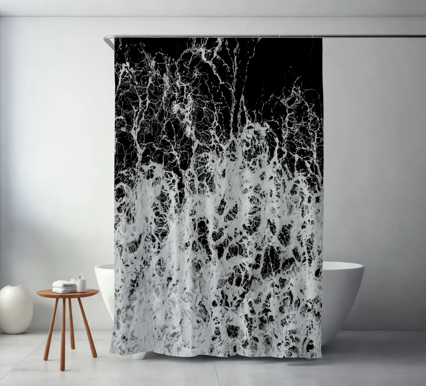 Waves Duschvorhang von Chris Abatzis