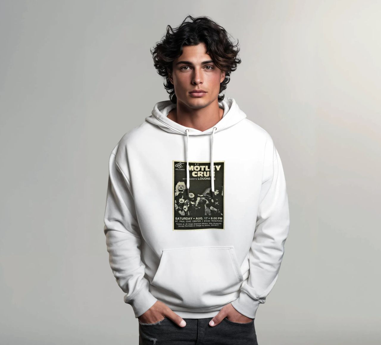 Motley Crue Vintage Concert Music sweat à capuche de SoundStudio