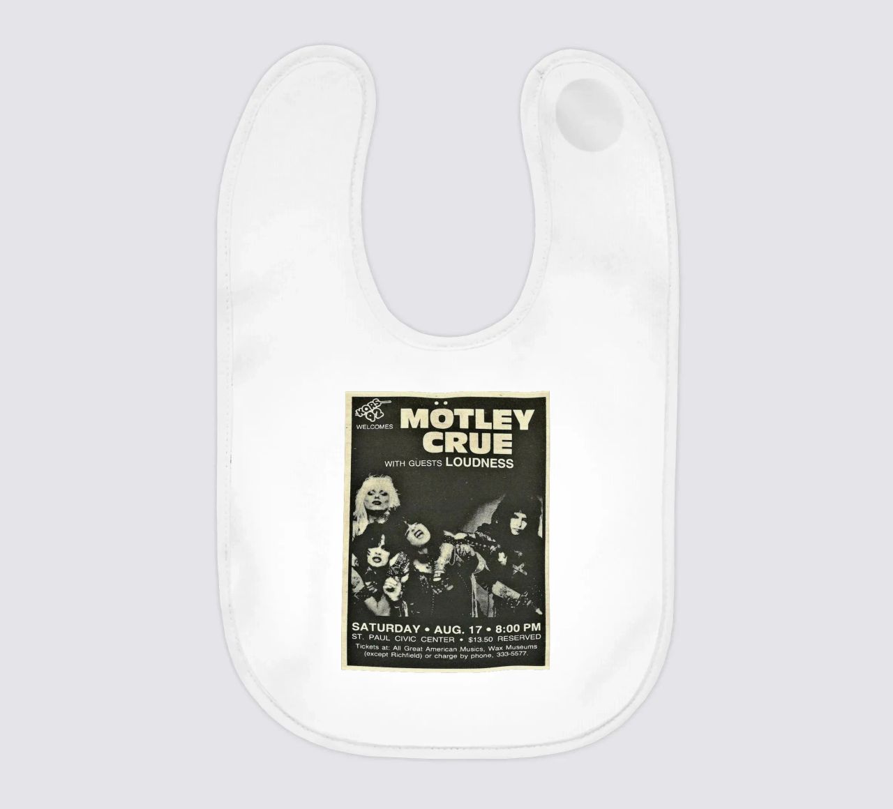 Motley Crue Vintage Concert Music bavoir de SoundStudio